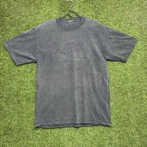 Vintage Easyriders Shirt Mens Medium Embossed Black Motorcycle Made In USA